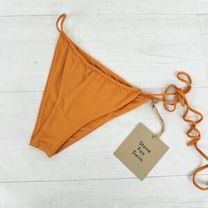 Free‎ People Stone Fox Swim River String Bikini Bottom M Desert Sun Orange Beach